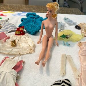 Cream and Blue Fashion Doll with Accessories